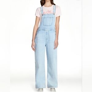 No Boundaries Baggy Denim Overalls.  Various Sizes  Lt Blue.  NWT